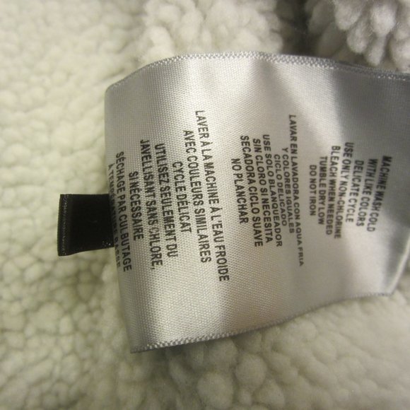 VTG LEVI STRAUS FAUX LEATHER TRUCKER JACKET, W/FAUX SHERPA LINING, LARGE - Picture 15 of 16